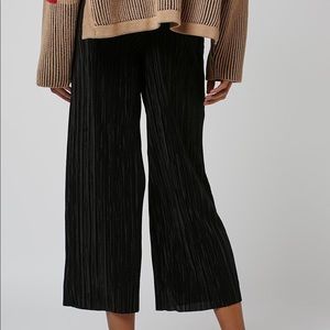 Topshop black culottes pleated petite